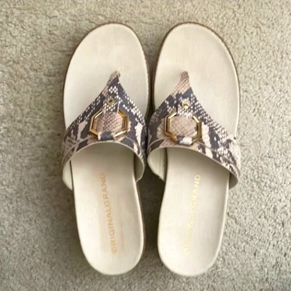 COLE HAAN Original Grand 360 Snakeskin wedge sandals Sz 9 1/2 Brand new!